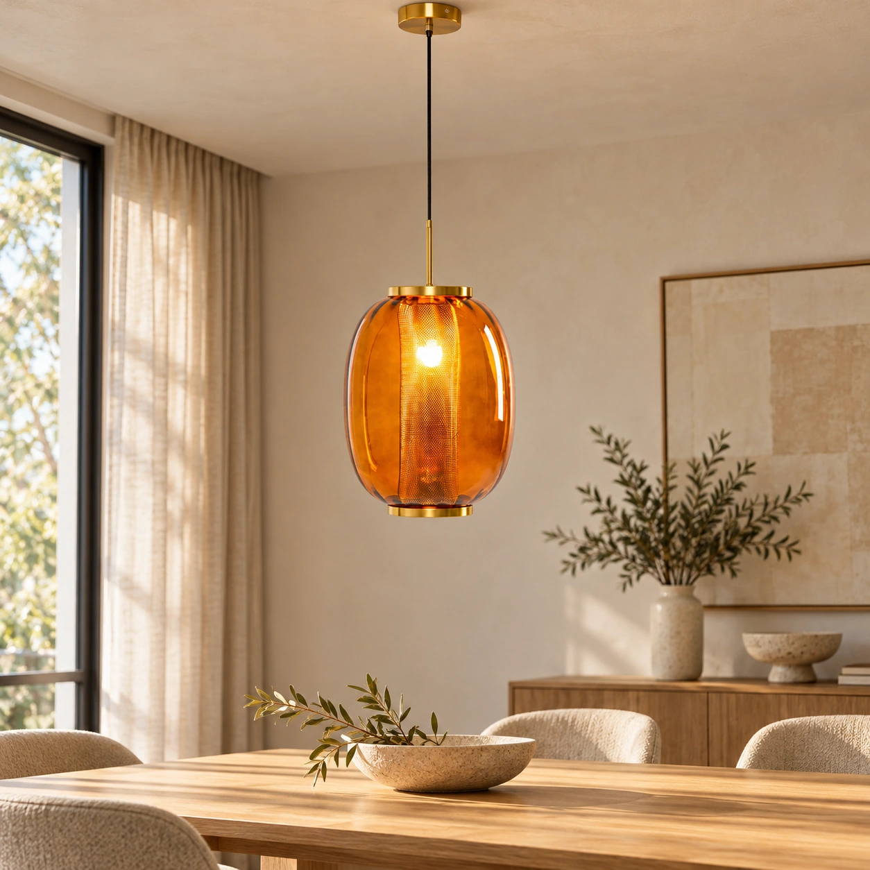 Pendelleuchte Lichtreigen 160 cm – Wohnbeispiel