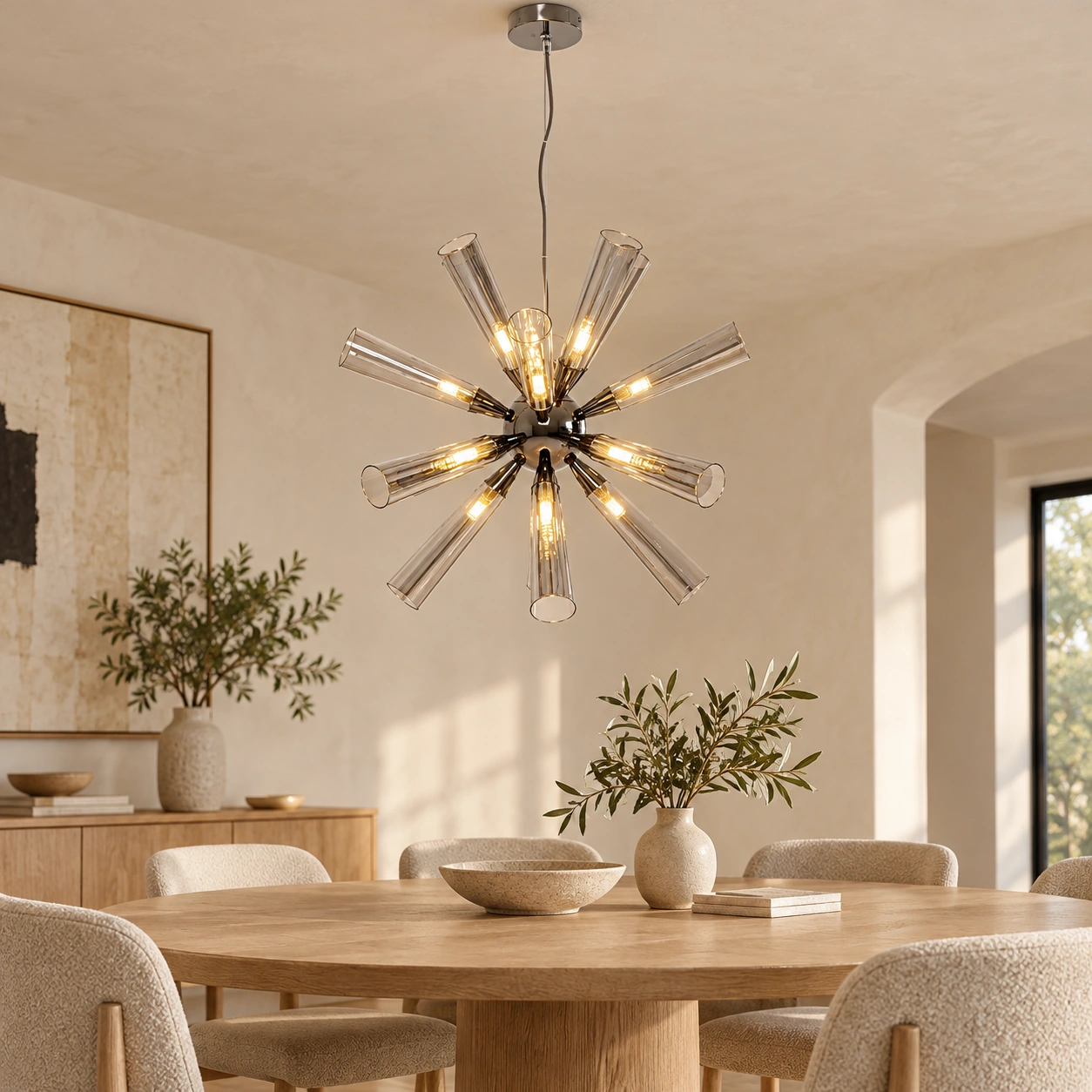 Pendelleuchte Röhrenkugel 160 cm – Wohnbeispiel