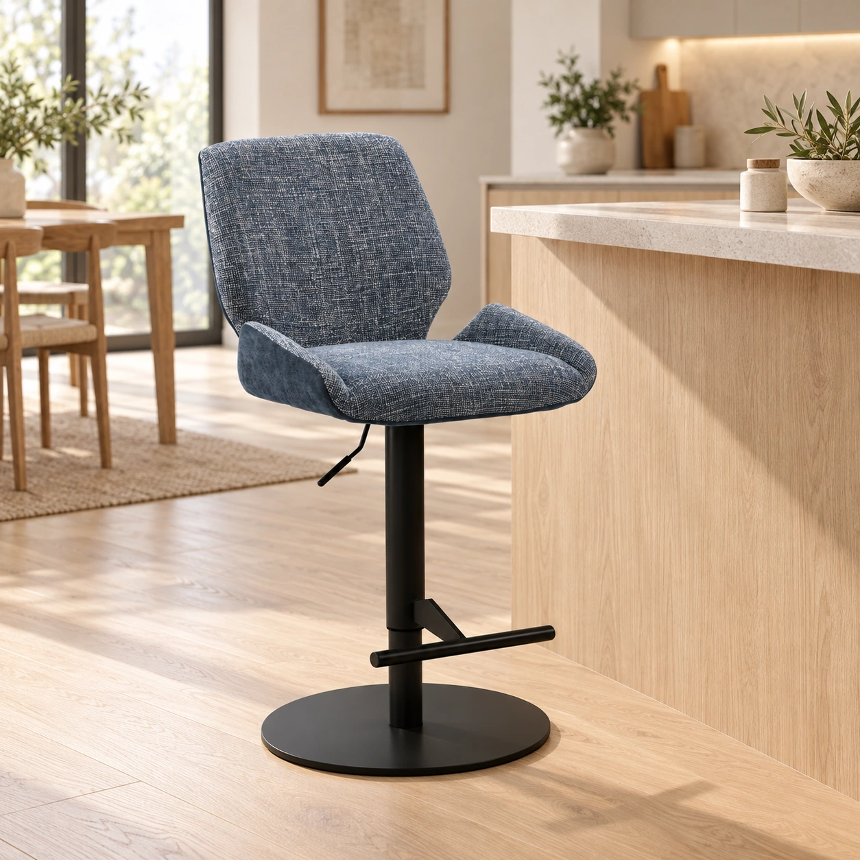 Tresenhocker Avela Form – höhenverstellbar – Wohnbeispiel