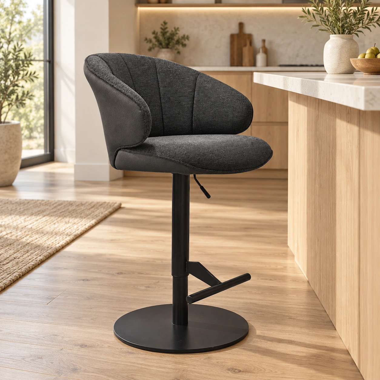 Tresenhocker Brisa Komfort – höhenverstellbar – Wohnbeispiel
