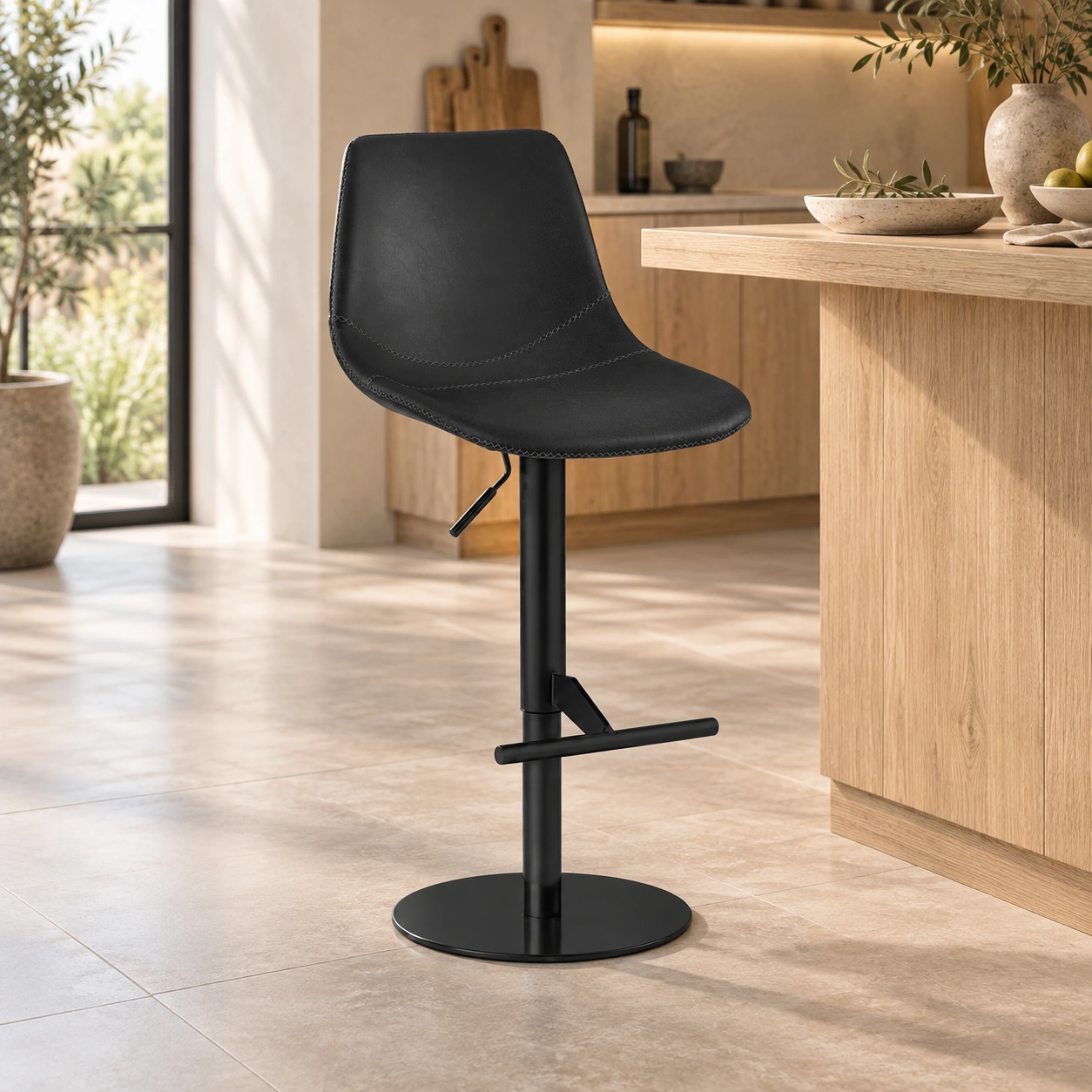 Tresenhocker Levina Linea – höhenverstellbar – Wohnbeispiel