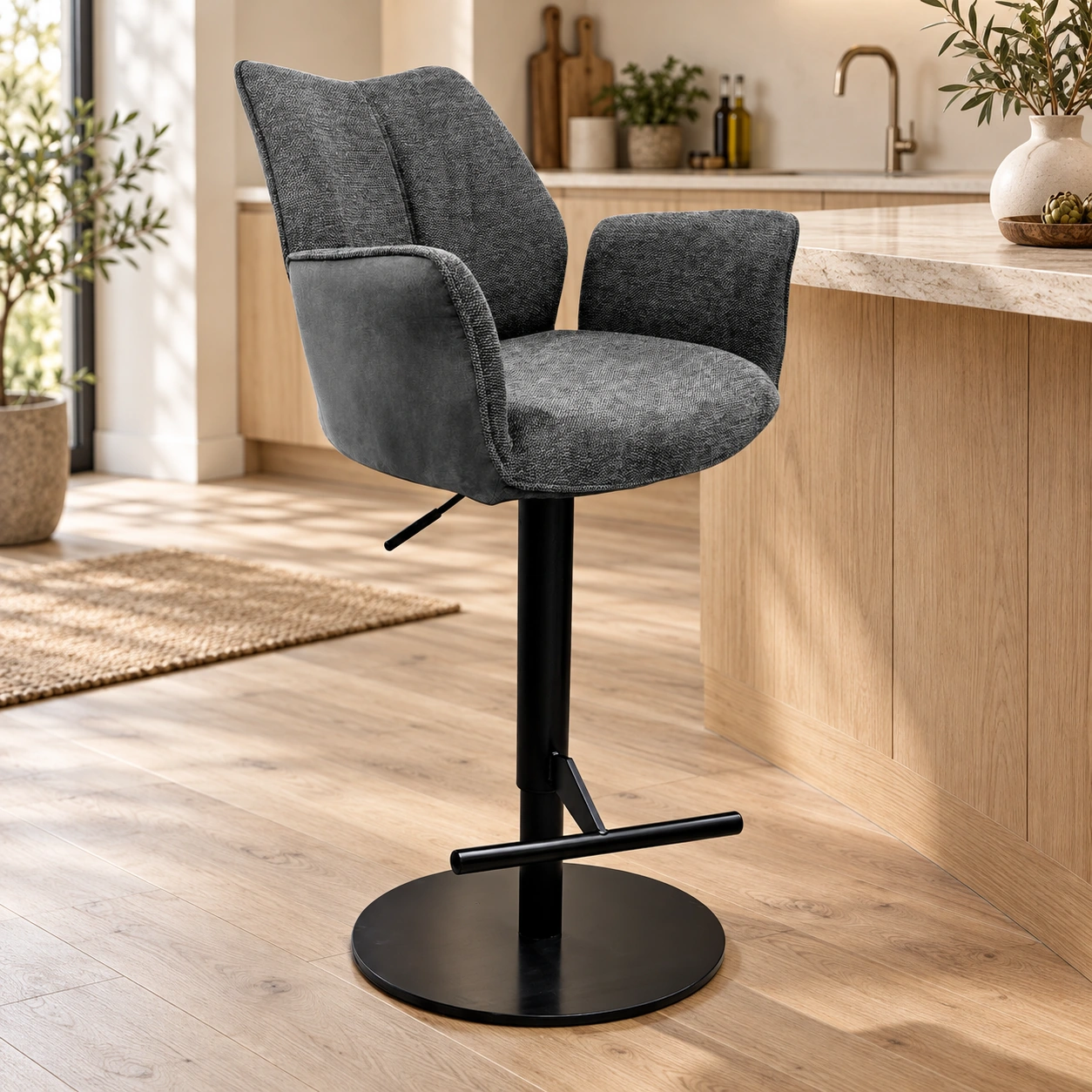 Tresenhocker Liora Komfort – höhenverstellbar – Wohnbeispiel