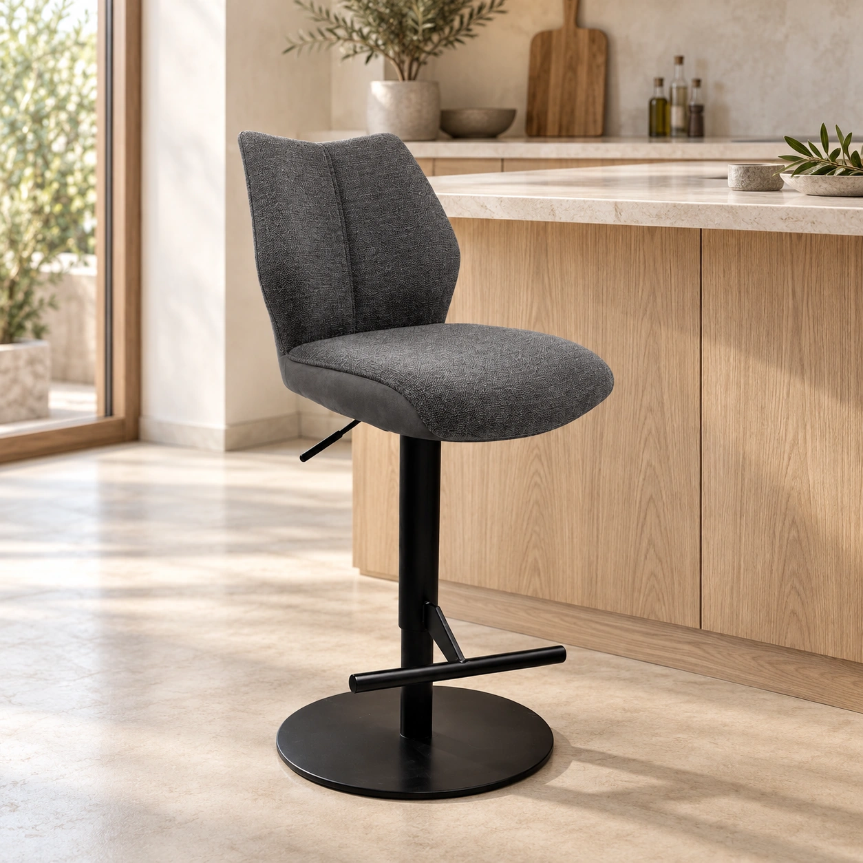 Tresenhocker Liora Soft – höhenverstellbar – Wohnbeispiel