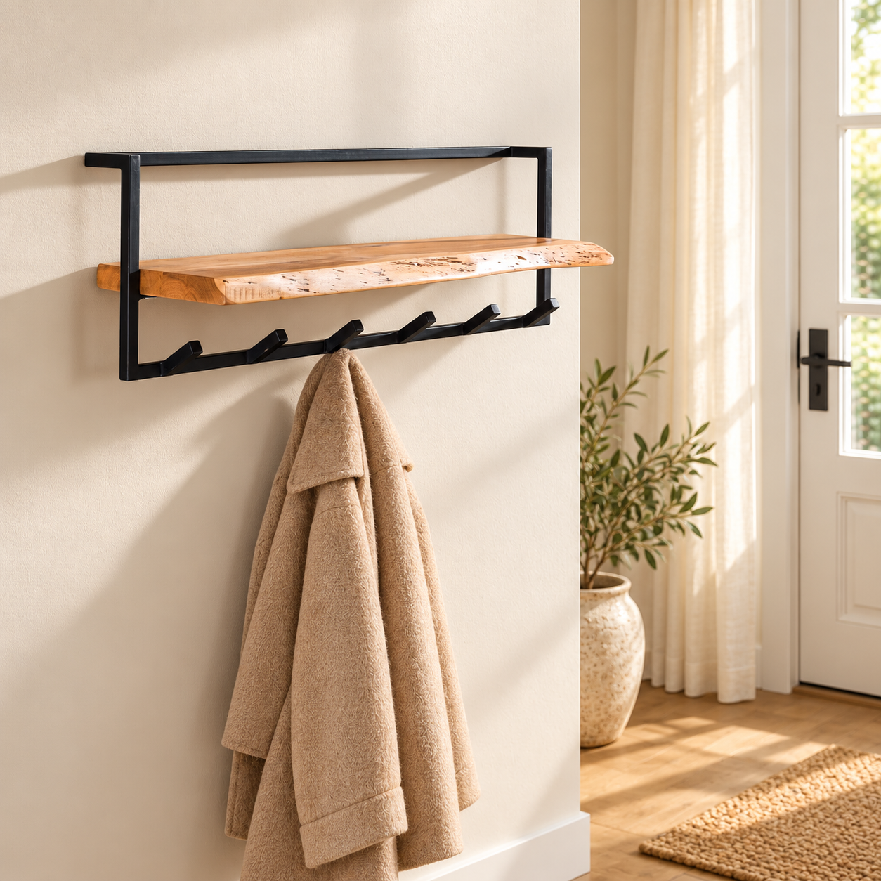 Garderobe Aero Hutablage 6 Haken