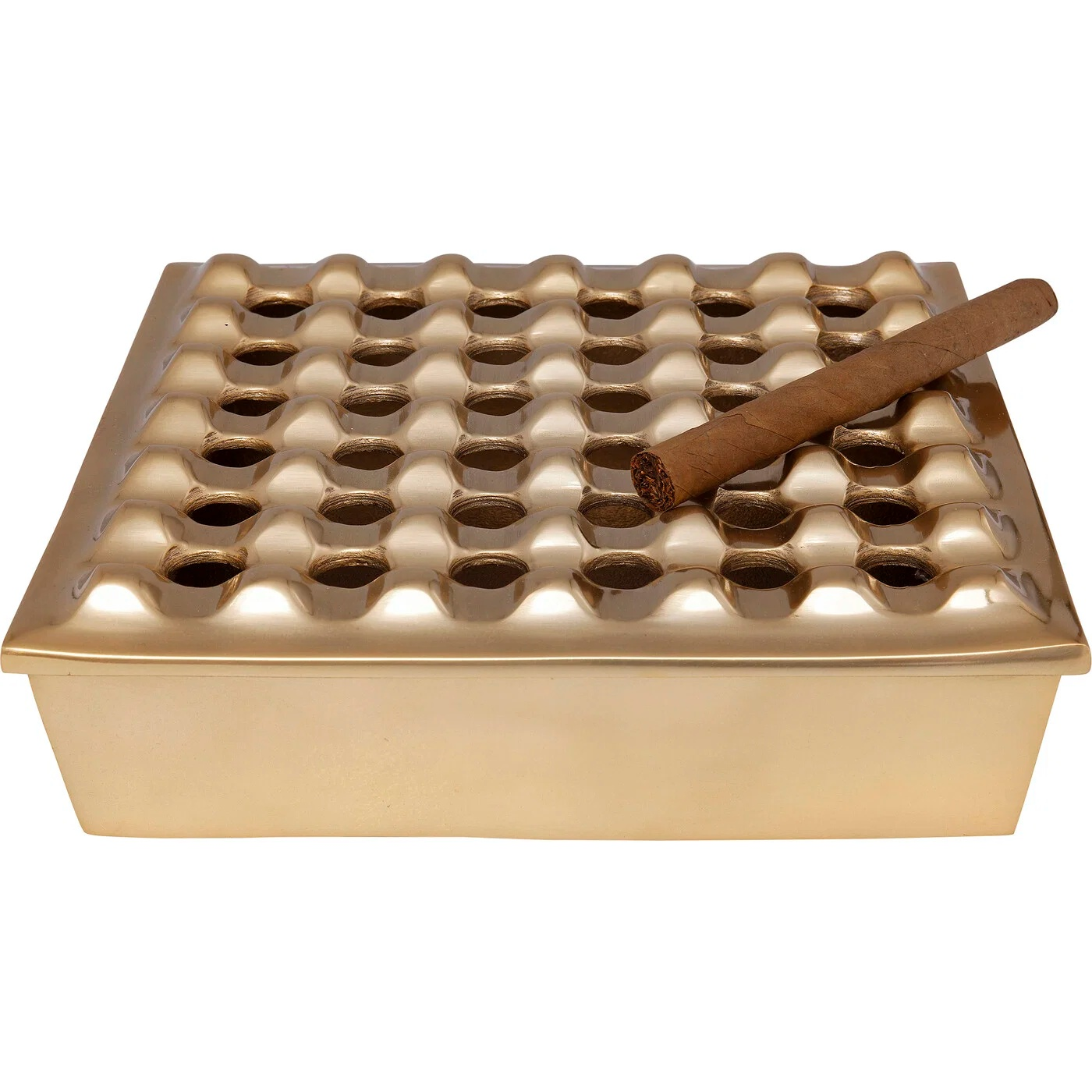 Aschenbecher in Gold 25 × 25 cm