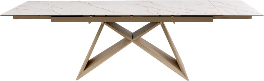 Ausziehtisch Linienwerk Greige 180–260 × 90 cm