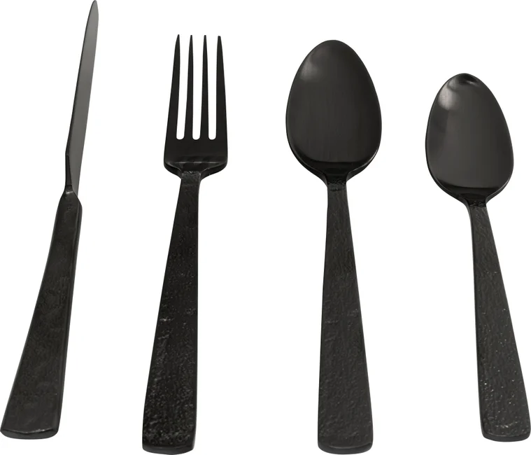 Besteck Perlenglanz Mattgrau – 64-teilig (4 Sets)
