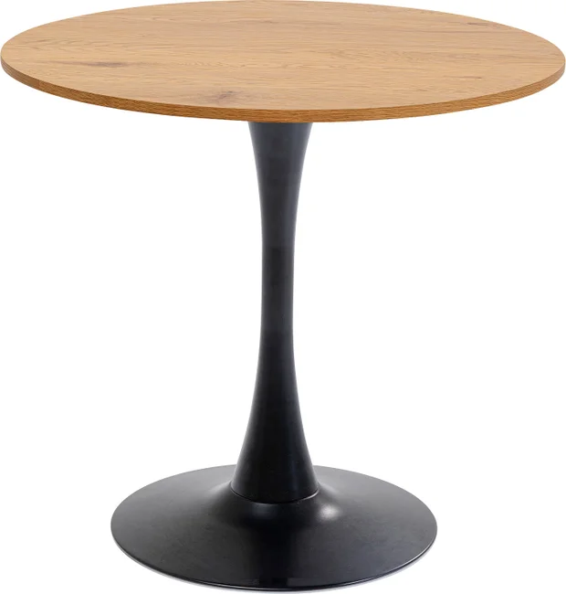 Bistrotisch Rundblick Eichenoptik/Schwarz Ø 80 cm