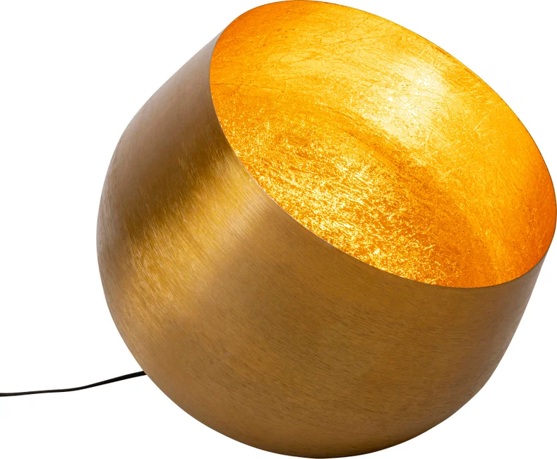 Bodenleuchte Lichtscheibe Glatt Gold Ø50 cm