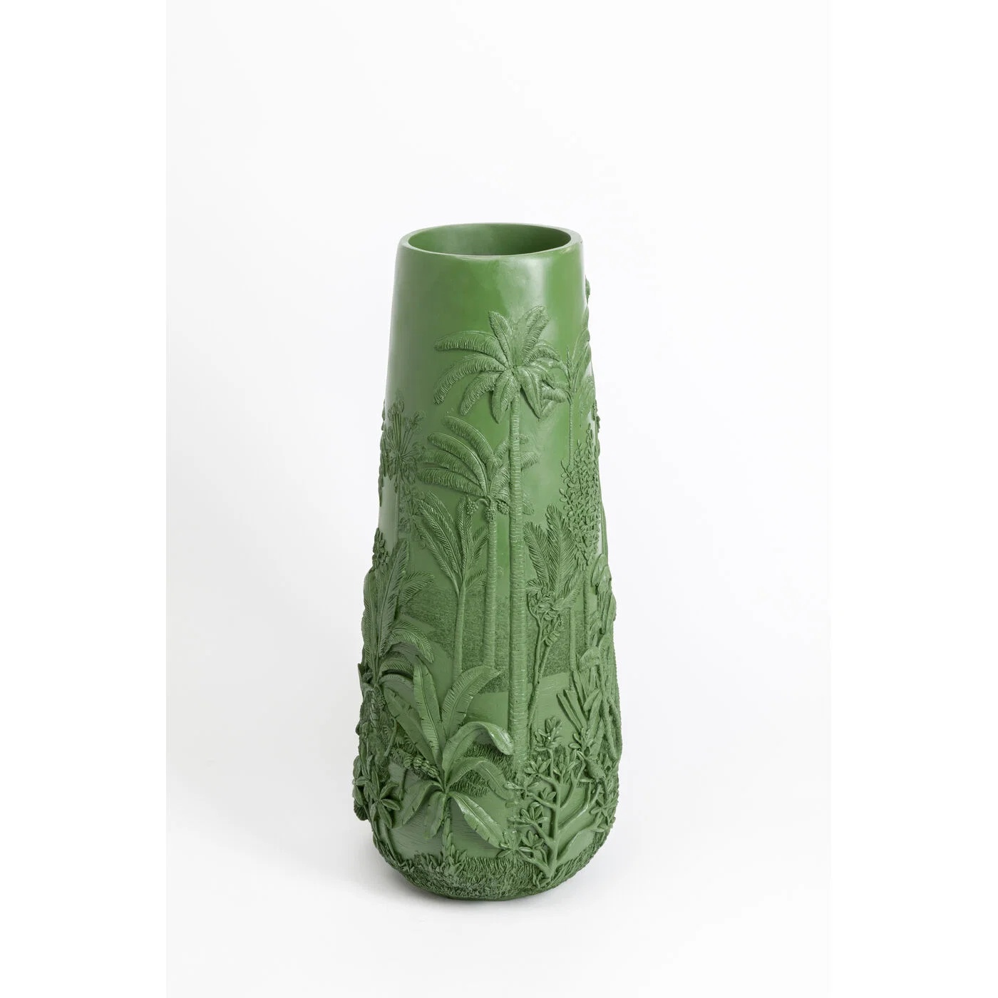 Bodenvase Tropenrelief Grün 82 cm