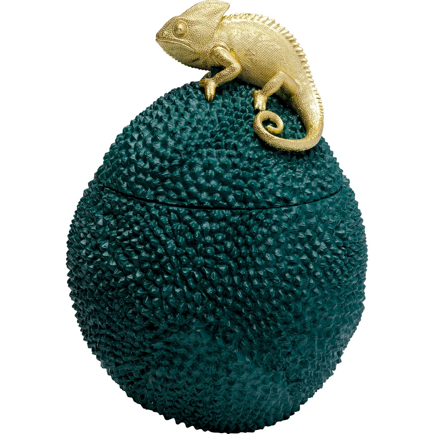 Dekodose Chamäleon Grün-Gold 34 cm