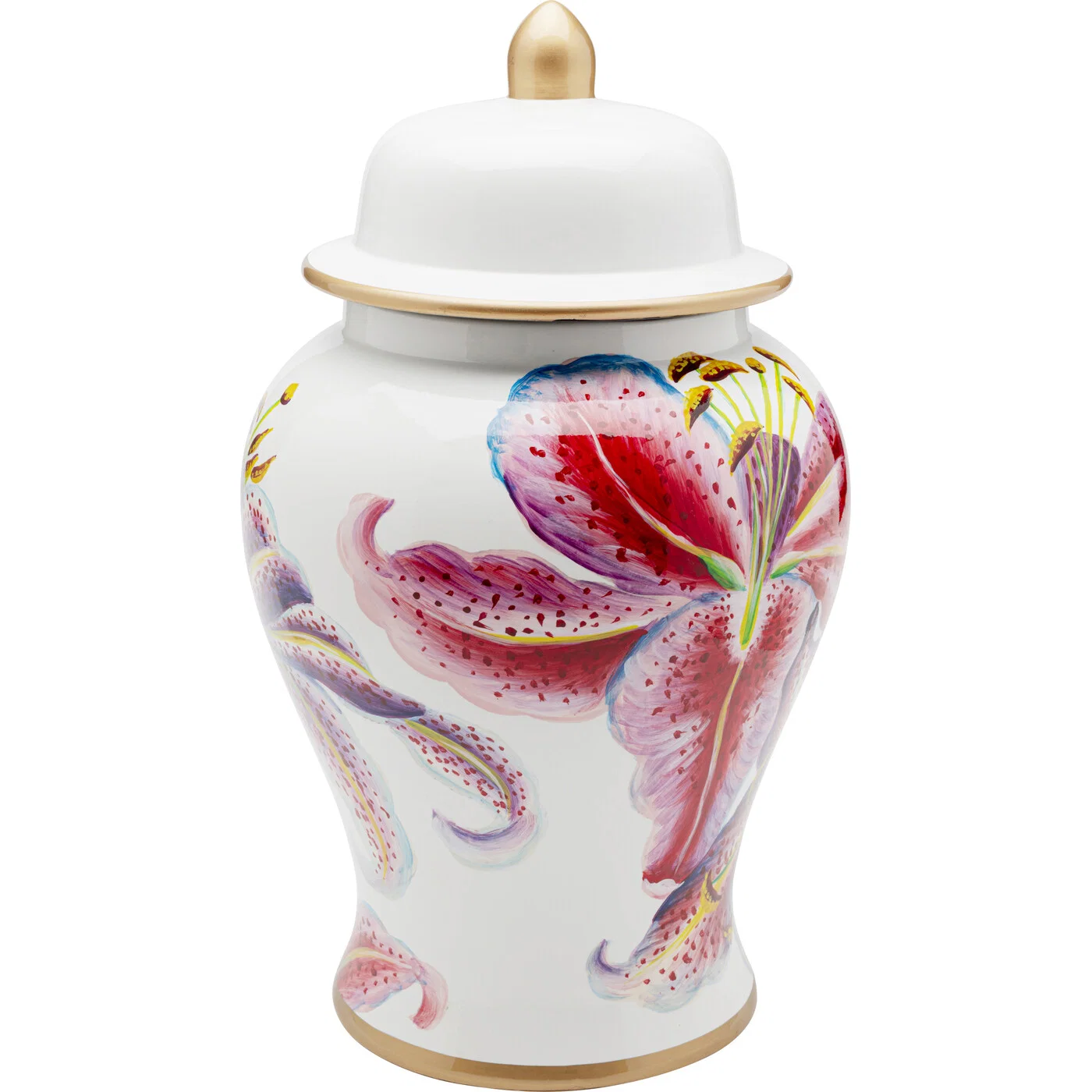 Dekodose Lilienmalerei Rosa 42 cm