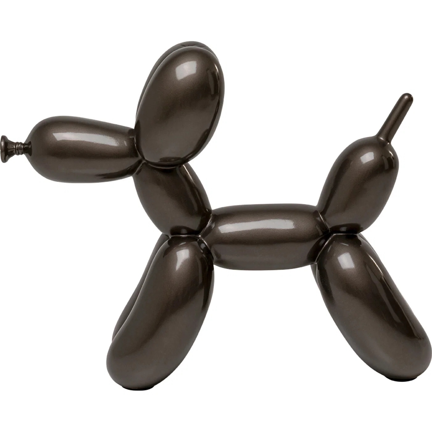 Dekofigur Ballonhund in Schwarz 80 cm