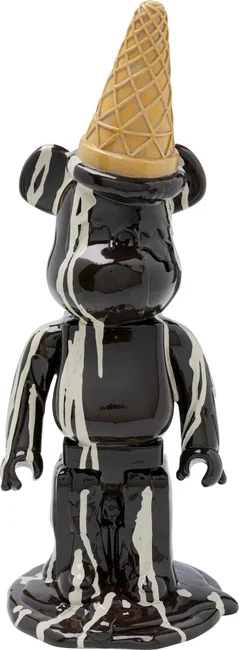 Dekofigur Eisbärchen Schwarz 40 cm