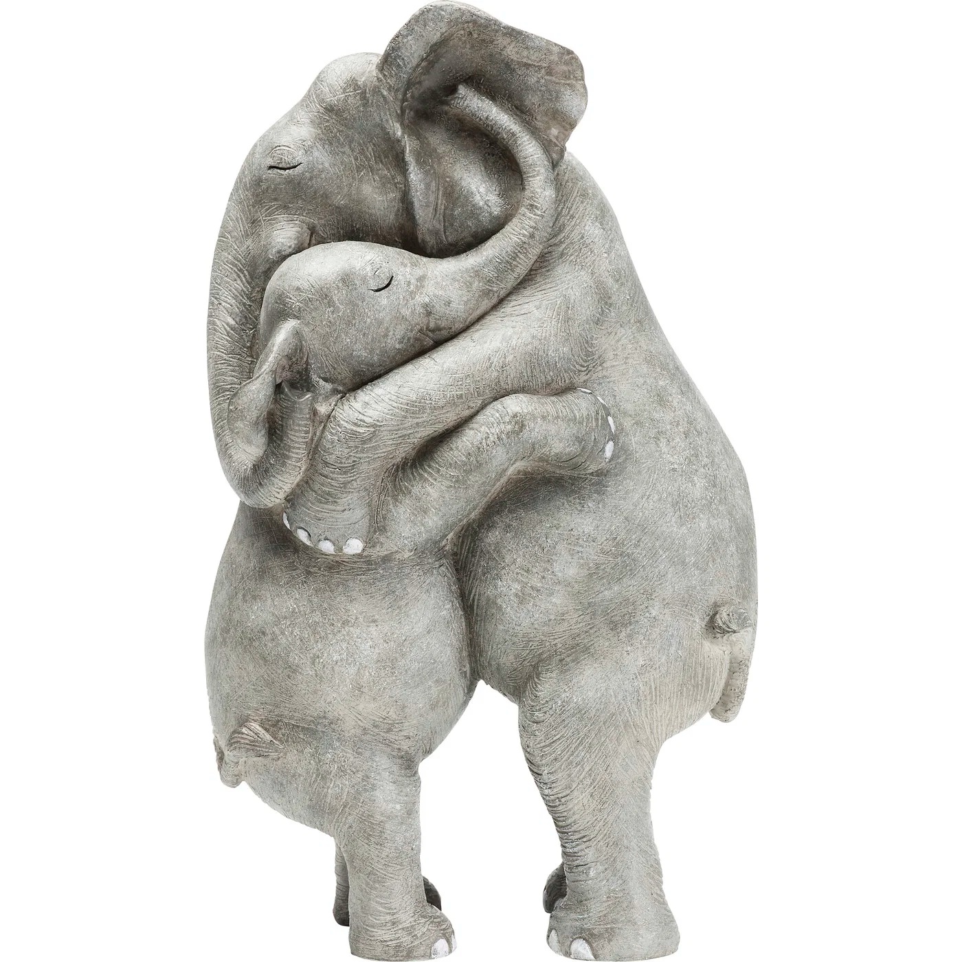 Dekofigur Elefantenpaar Umarmung 36 cm