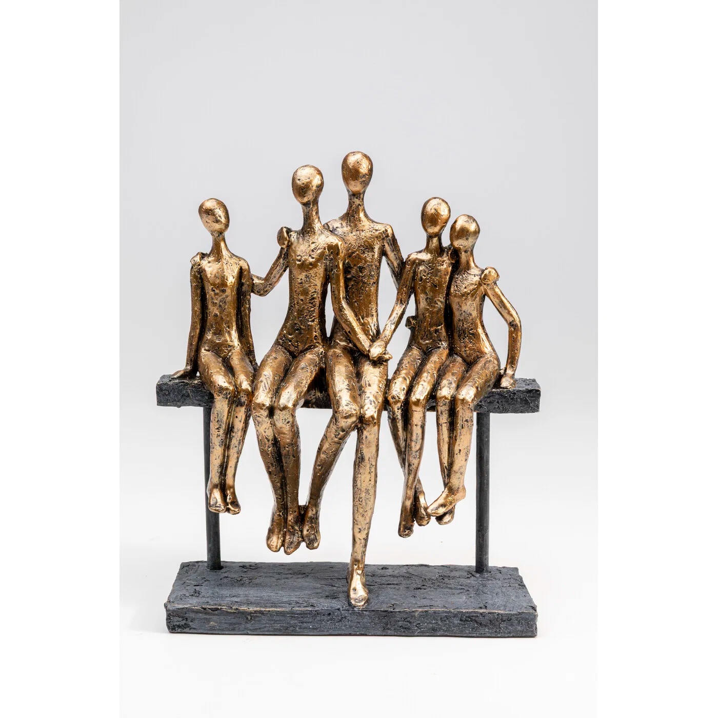 Dekofigur Familie auf Bank 23 cm