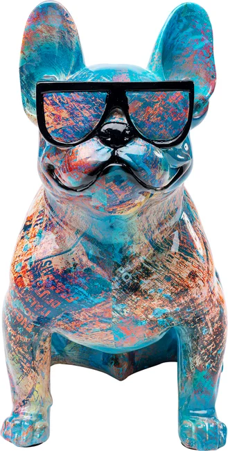 Dekofigur Hund mit Sonnenbrille