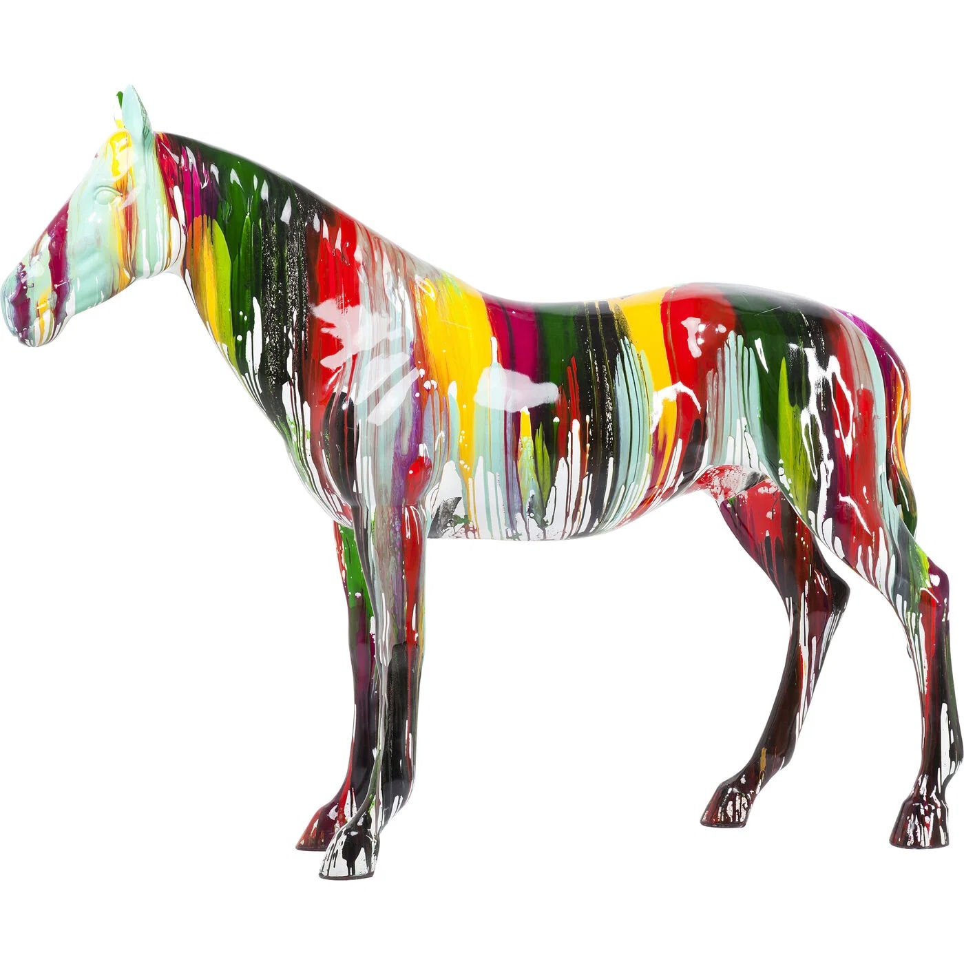 Dekofigur Pferd mit Bunten Farbstreifen 216 cm