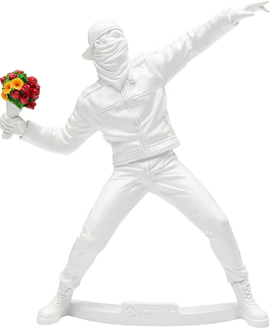 Dekofigur Straßenblüte Weiß 27 cm