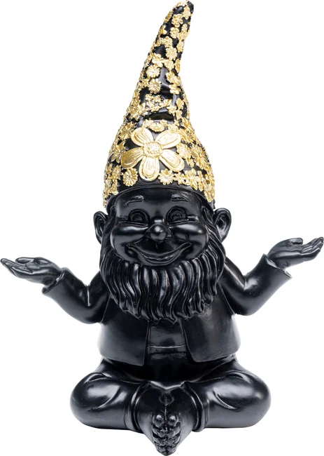 Dekofigur Zwergenruhe Schwarz-Gold 19 cm