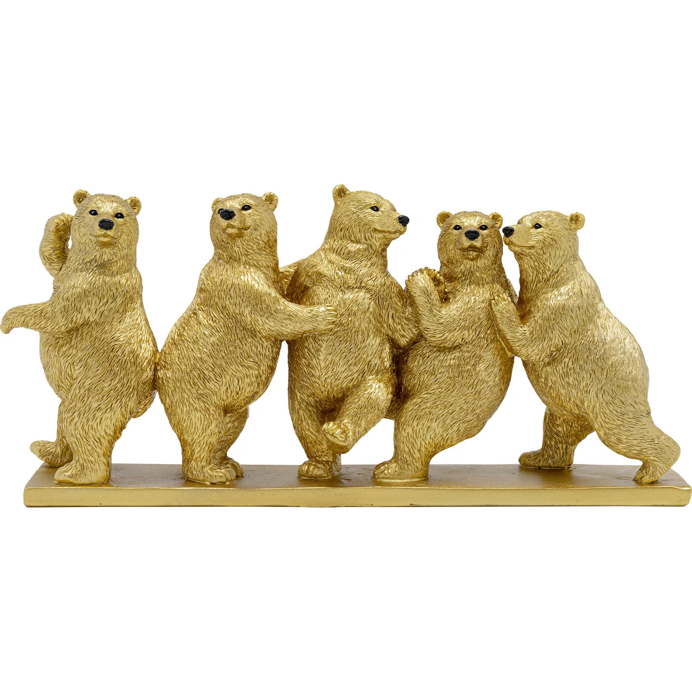 Dekofigur Bärentanz Gold 14 cm