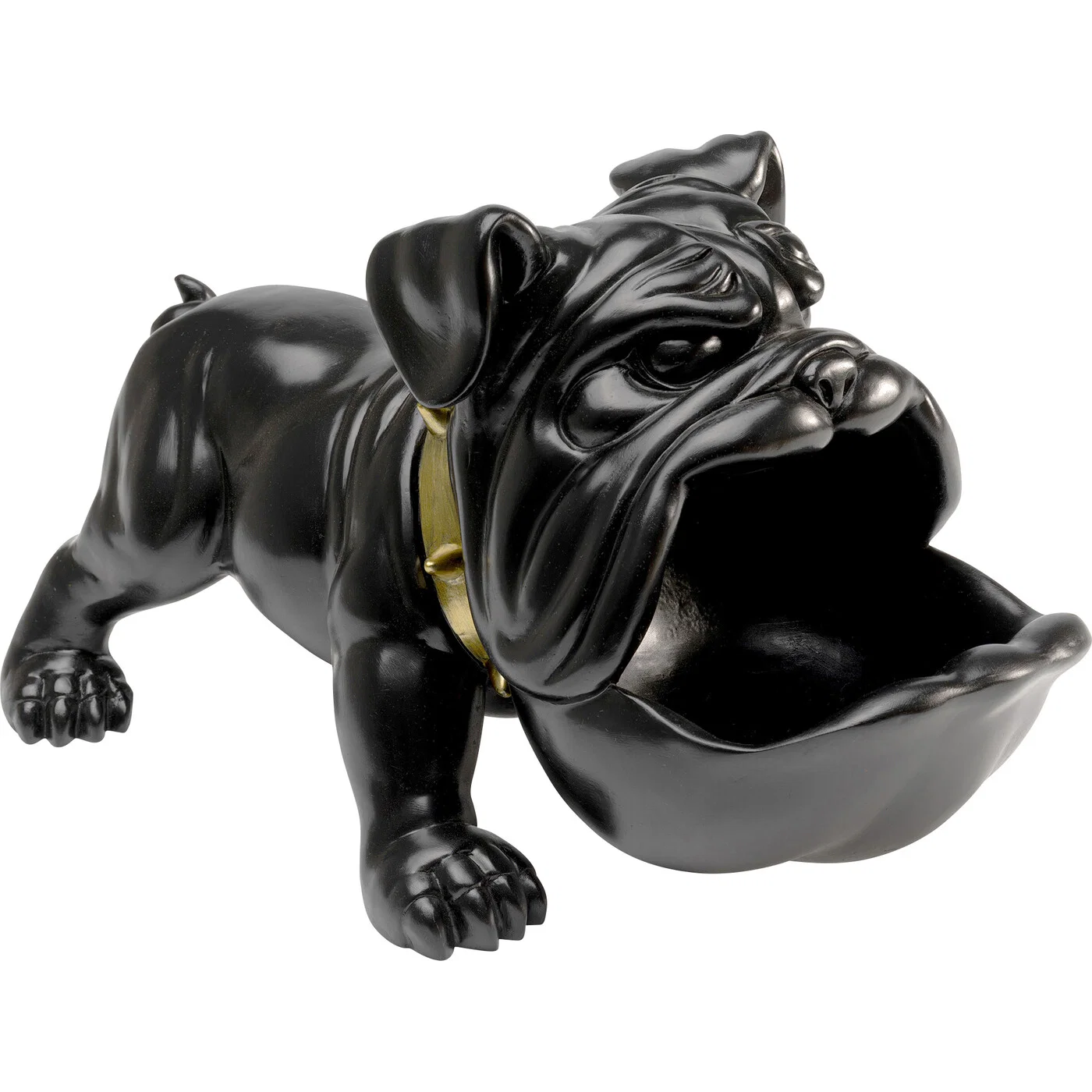 Dekofigur Bulldoggenablage Schwarz 37 cm