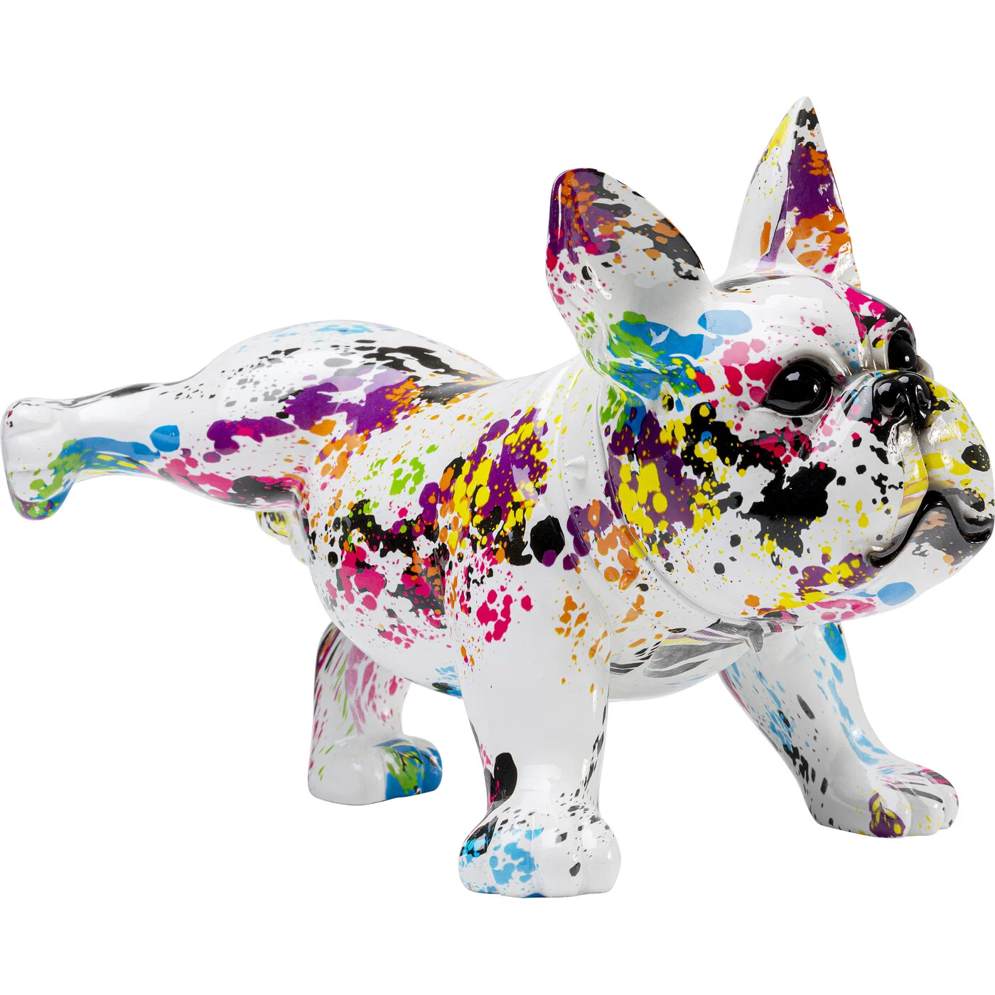 Dekofigur Farbspritzer-Bulldogge 32 cm