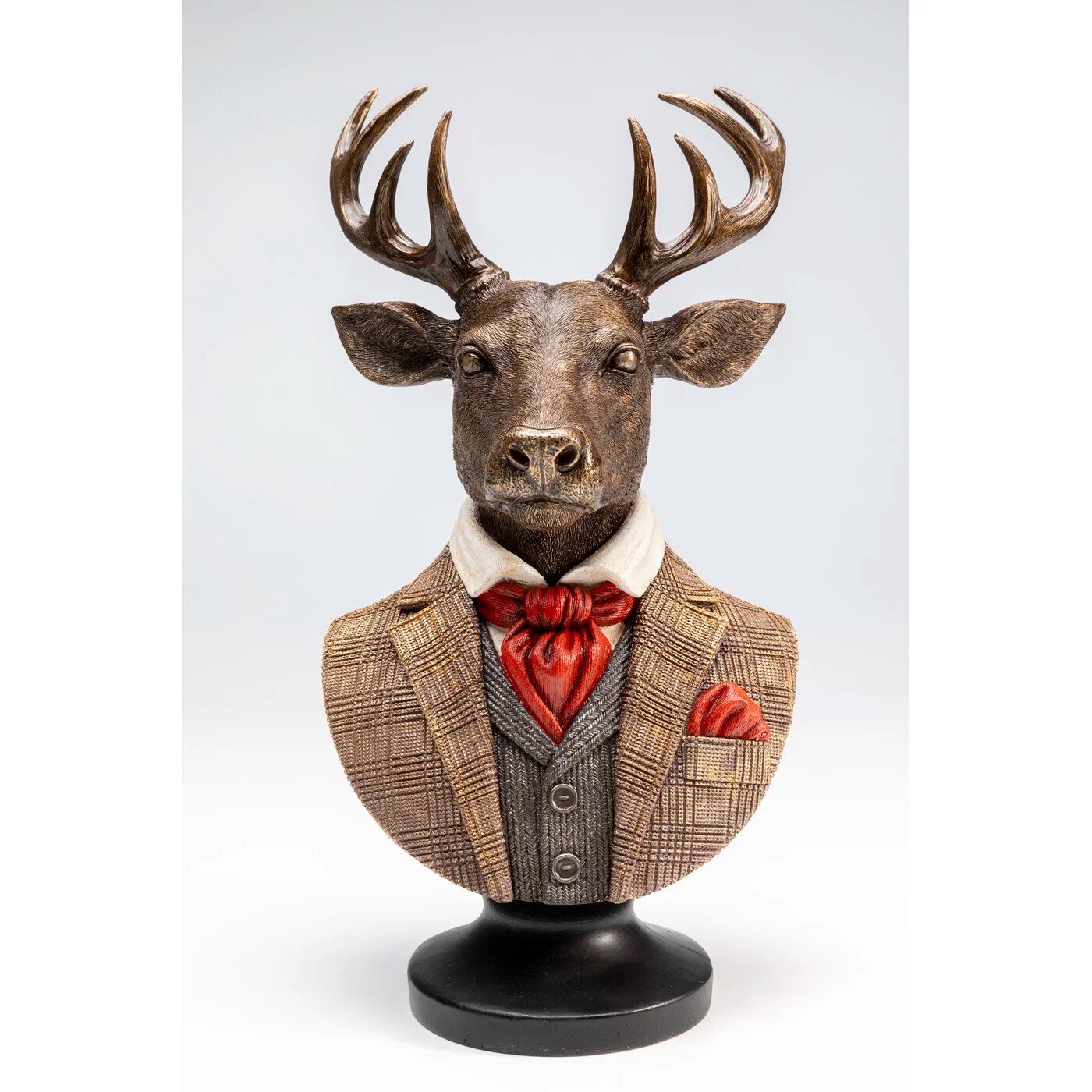 Dekofigur Hirsch im Anzug 46 cm