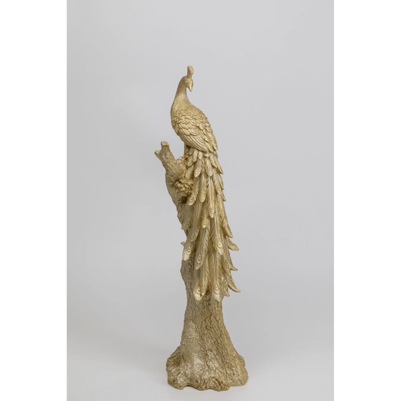 Dekofigur Pfau Gold 96 cm