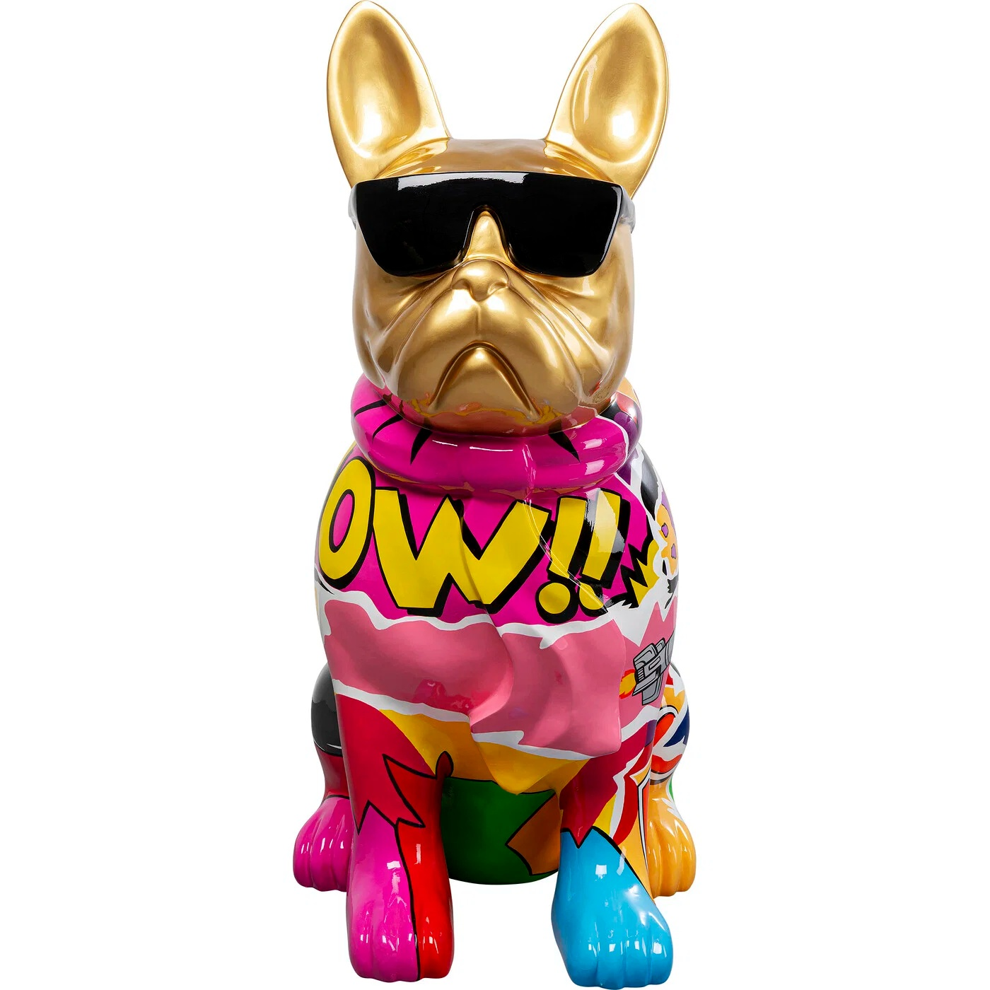 Dekofigur Pop-Art-Bulldogge 20 cm