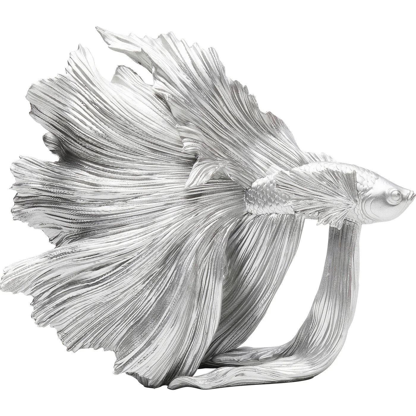 Dekofigur Schleierfisch Silber Klein