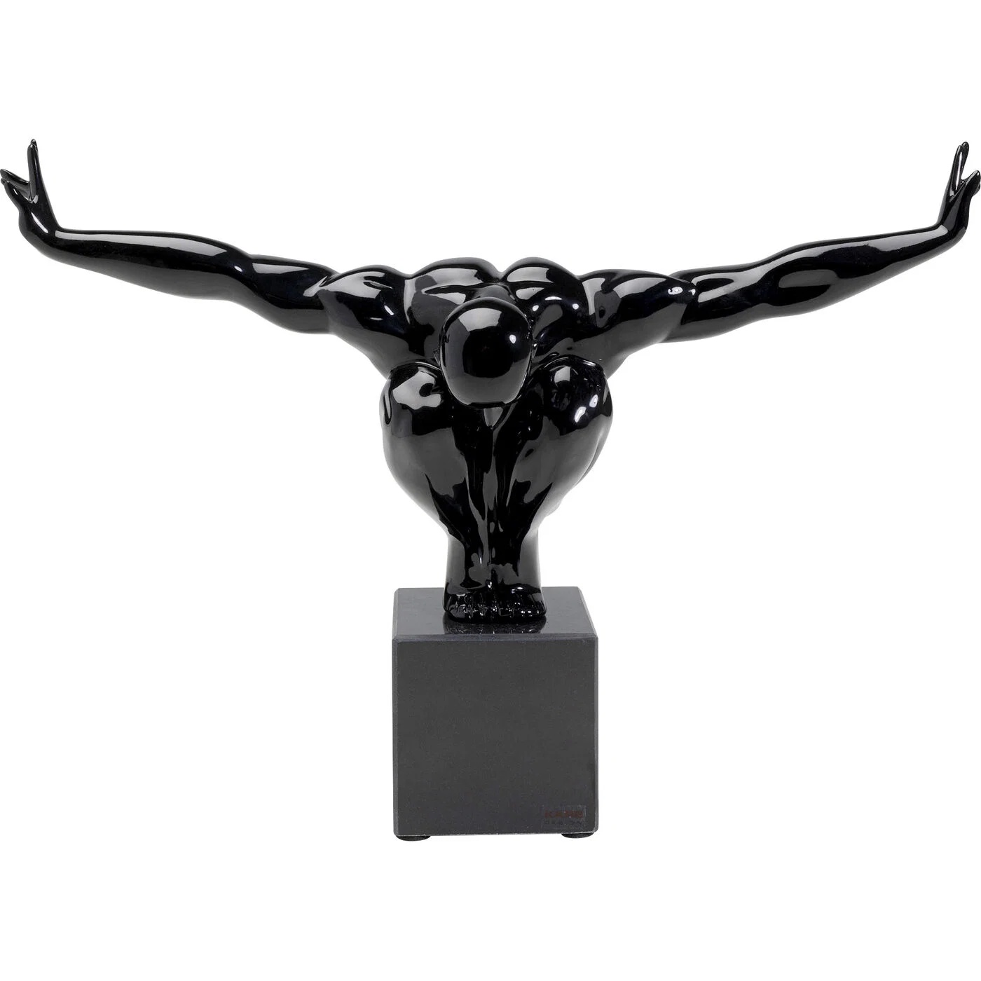 Dekoobjekt Athlet Schwarz 43 cm