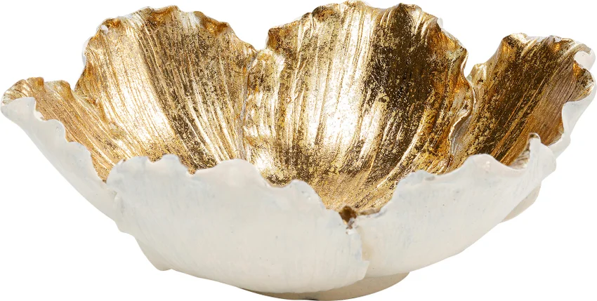 Dekoschale Blütenkelch Creme Gold Ø 20 cm