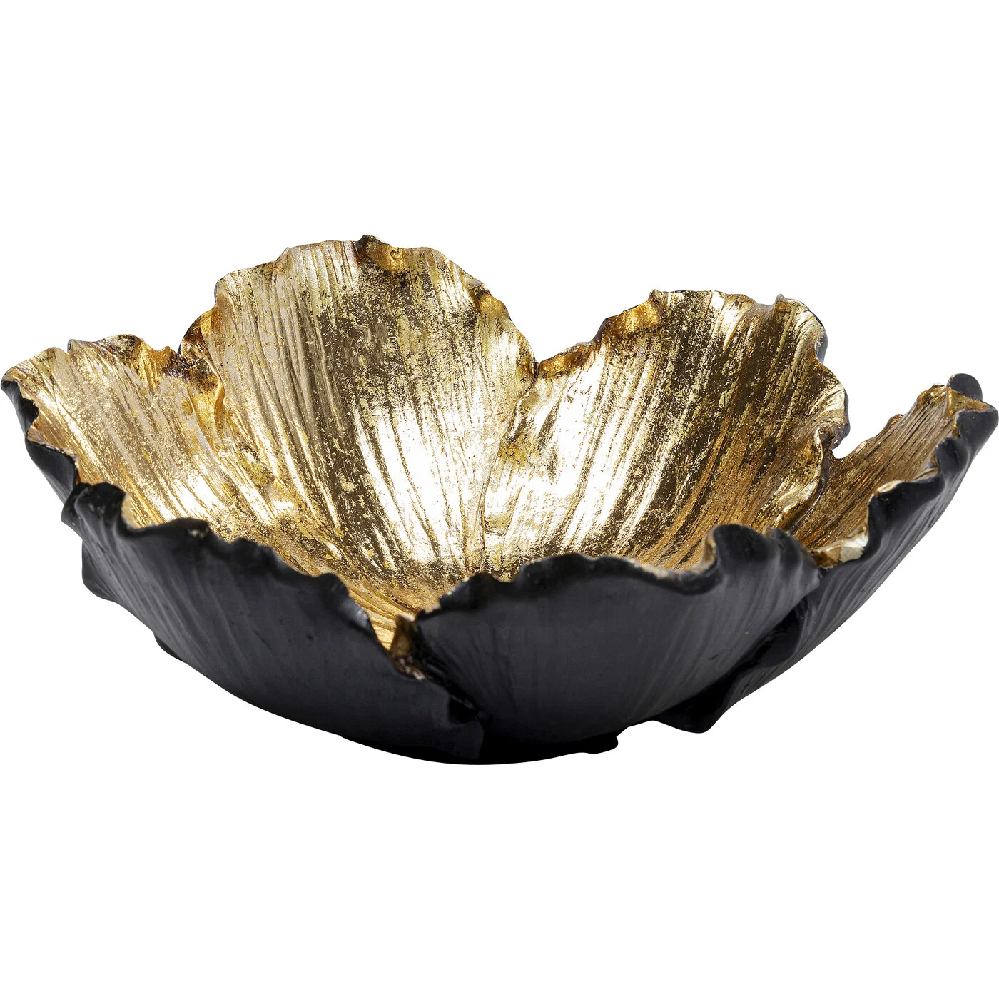 Dekoschale Blütenkelch Schwarz-Gold Ø20 cm