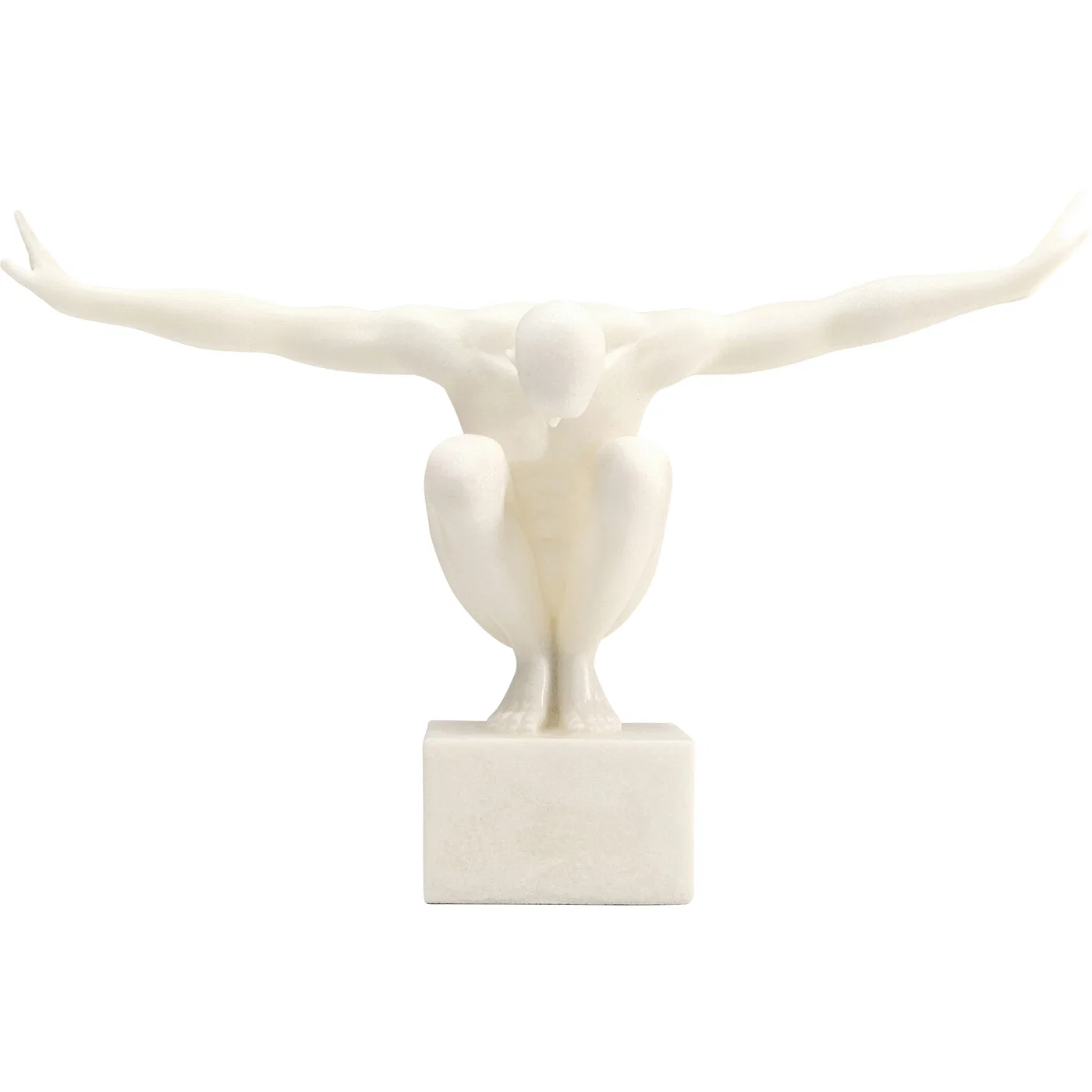 Dekoskulptur Athletenmoment Weiß 50 cm