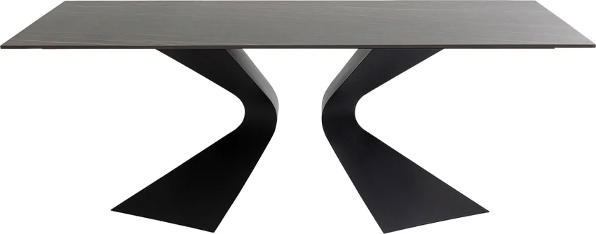 Esstisch Kreuzwerk Schwarz/Keramik 200 × 100 cm