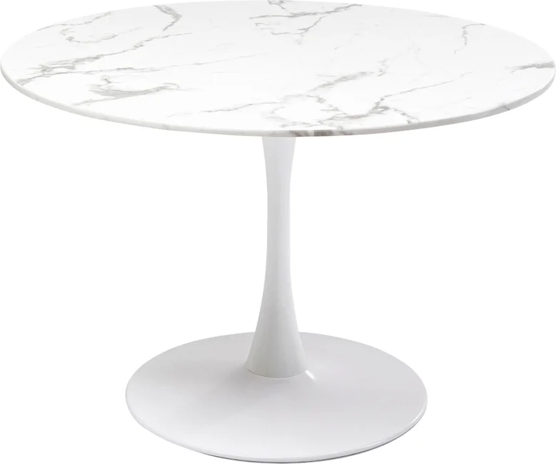 Esstisch Mineralrund Weiß Ø 110 cm