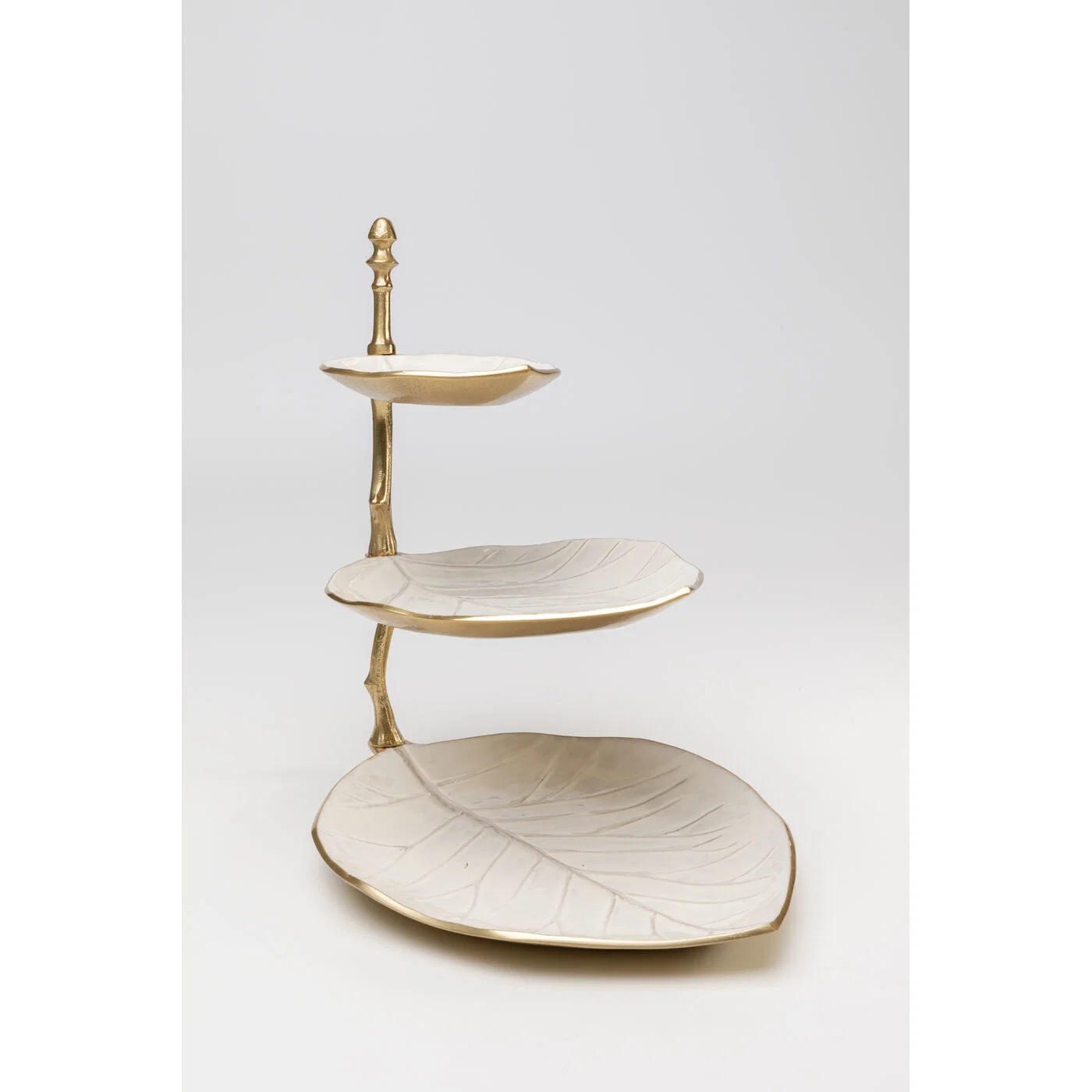 Etagere Blattform Creme-Gold