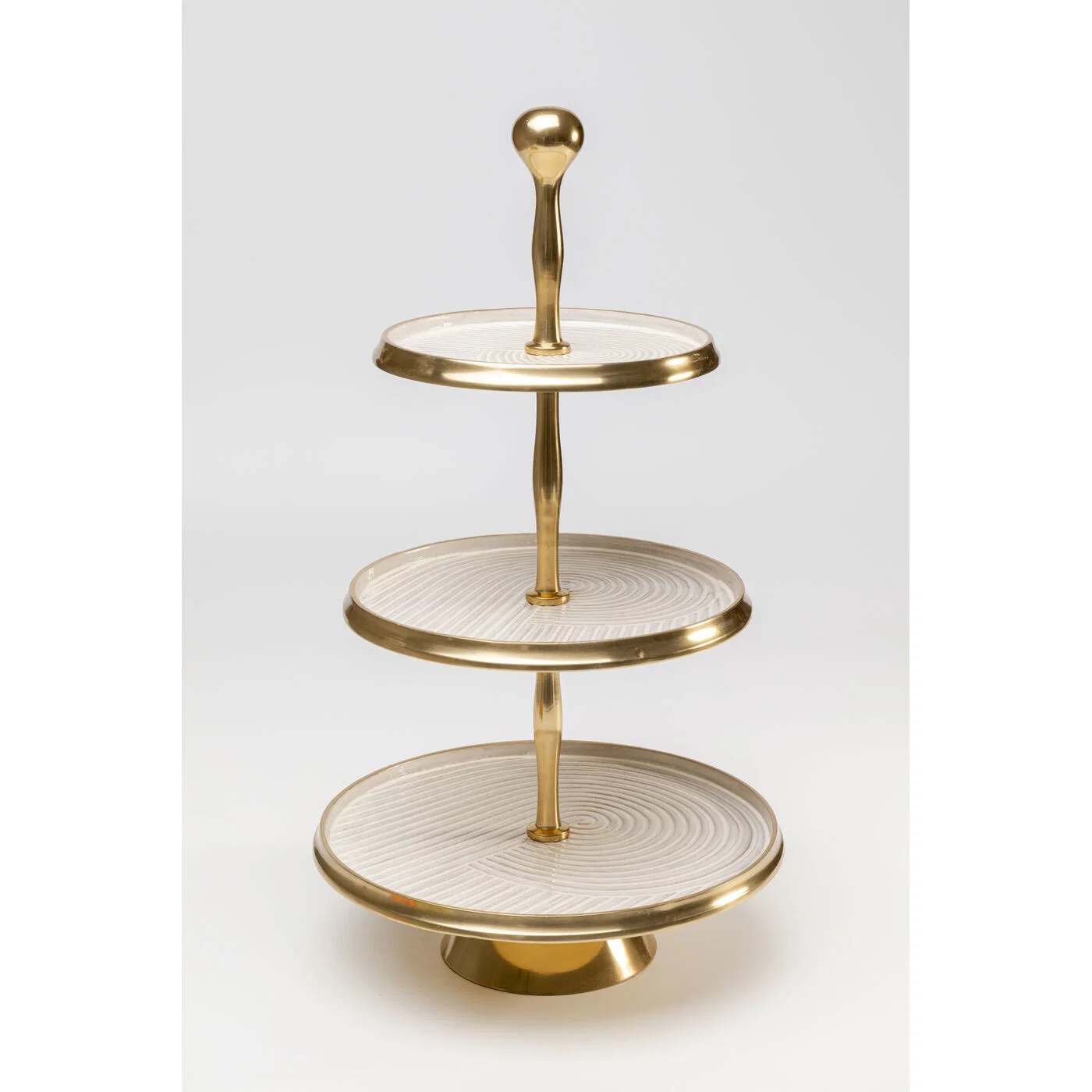 Etagere Dreistöckig Creme-Gold