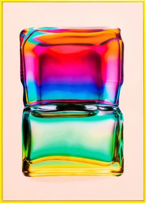 Gerahmtes Bild Farbflakon Eckig 50 × 70 cm
