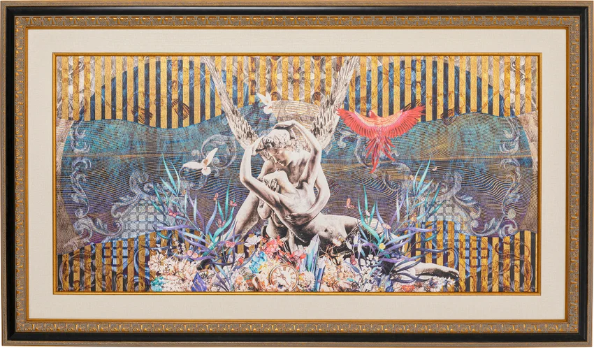 Gerahmtes Bild Liebespaar 180 × 106 cm