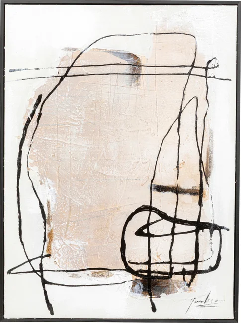 Gerahmtes Bild Staubwolke Grau 55 × 75 cm