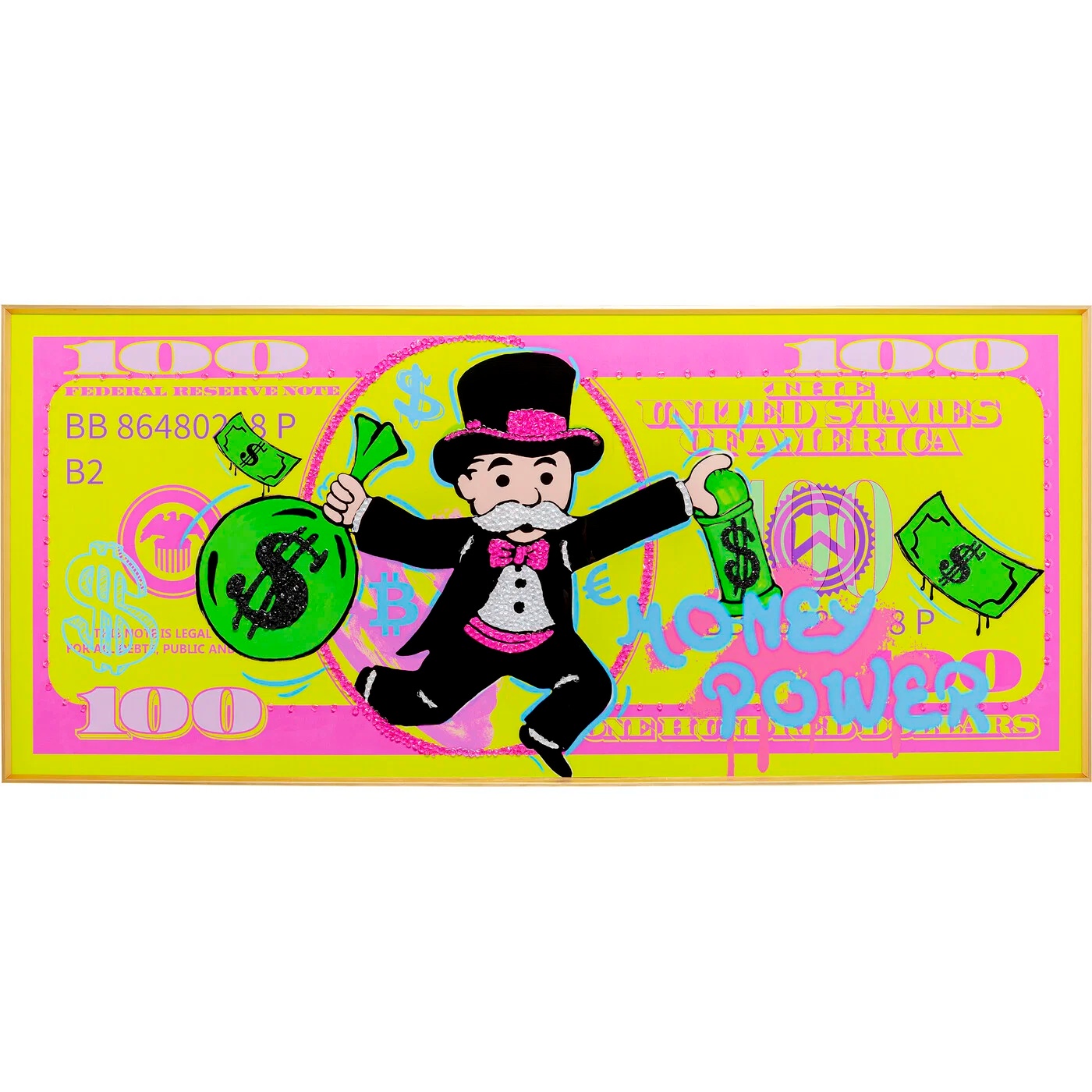 Gerahmtes Bild Geldspiel 70×160 cm