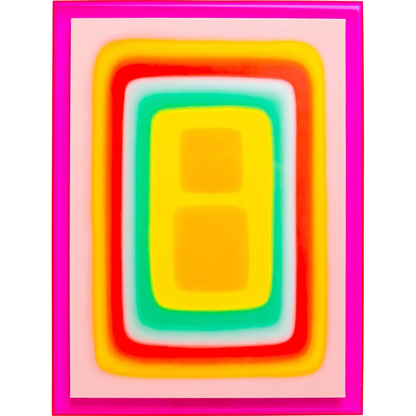 Gerahmtes Bild Geometrie Orange 60×80 cm