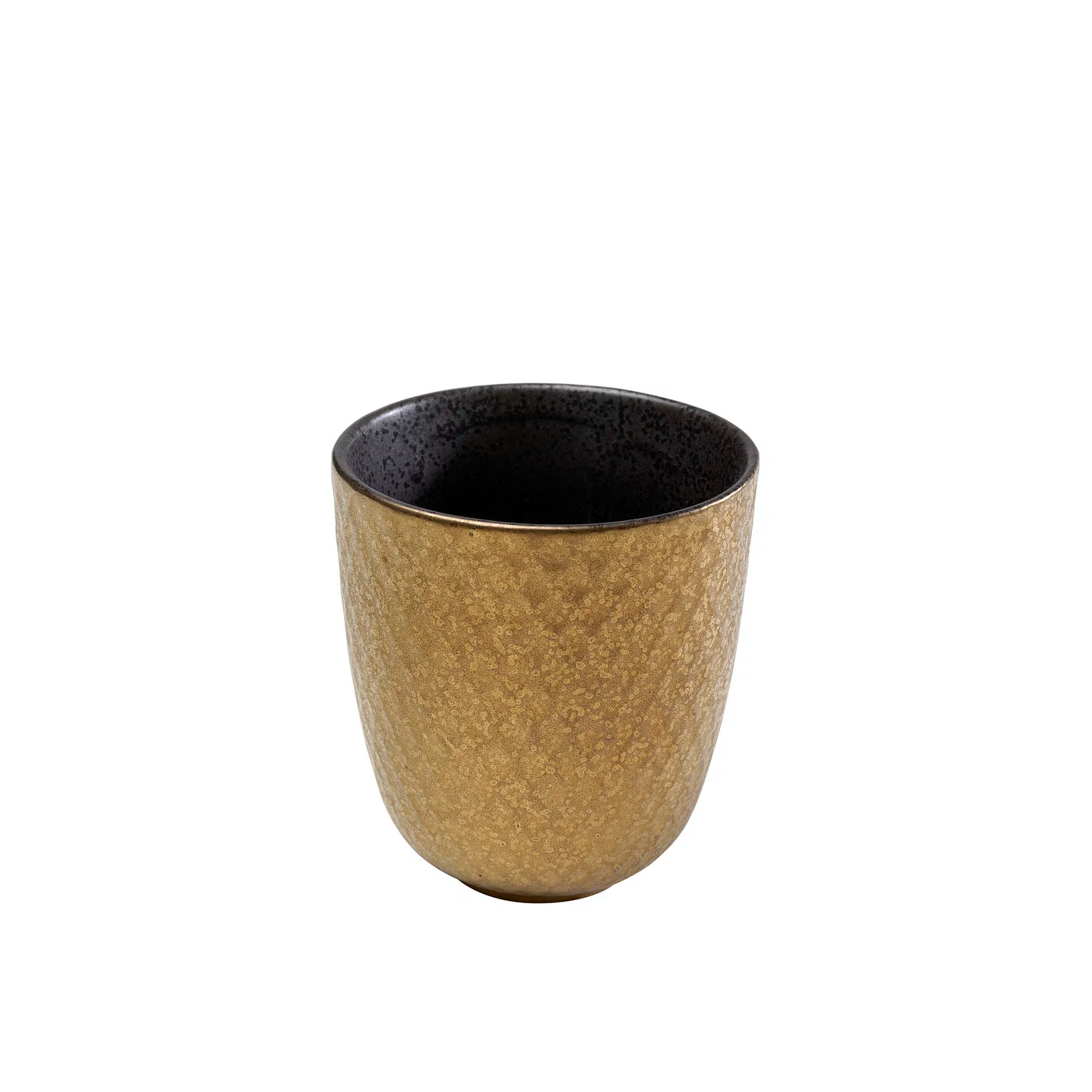 12er-Set Becher mit goldenem Strukturdekor