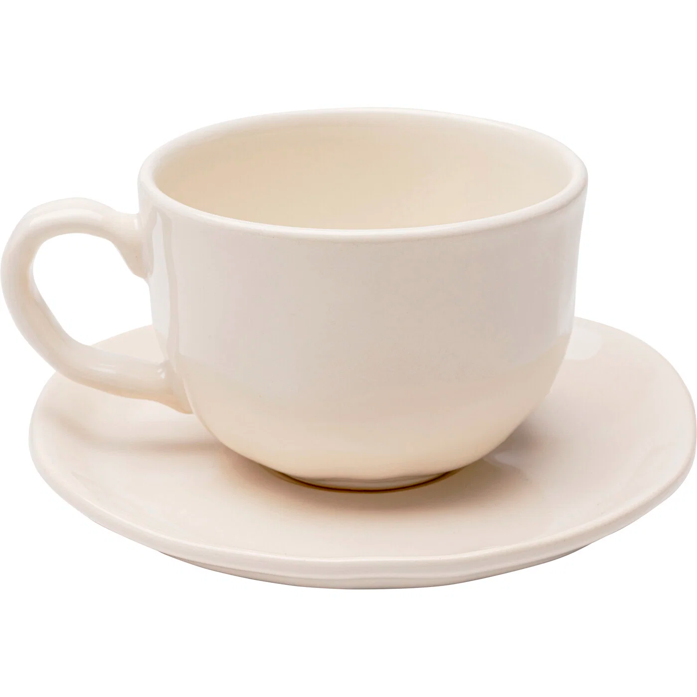 12er-Set Tassen Creme mit Untertassen
