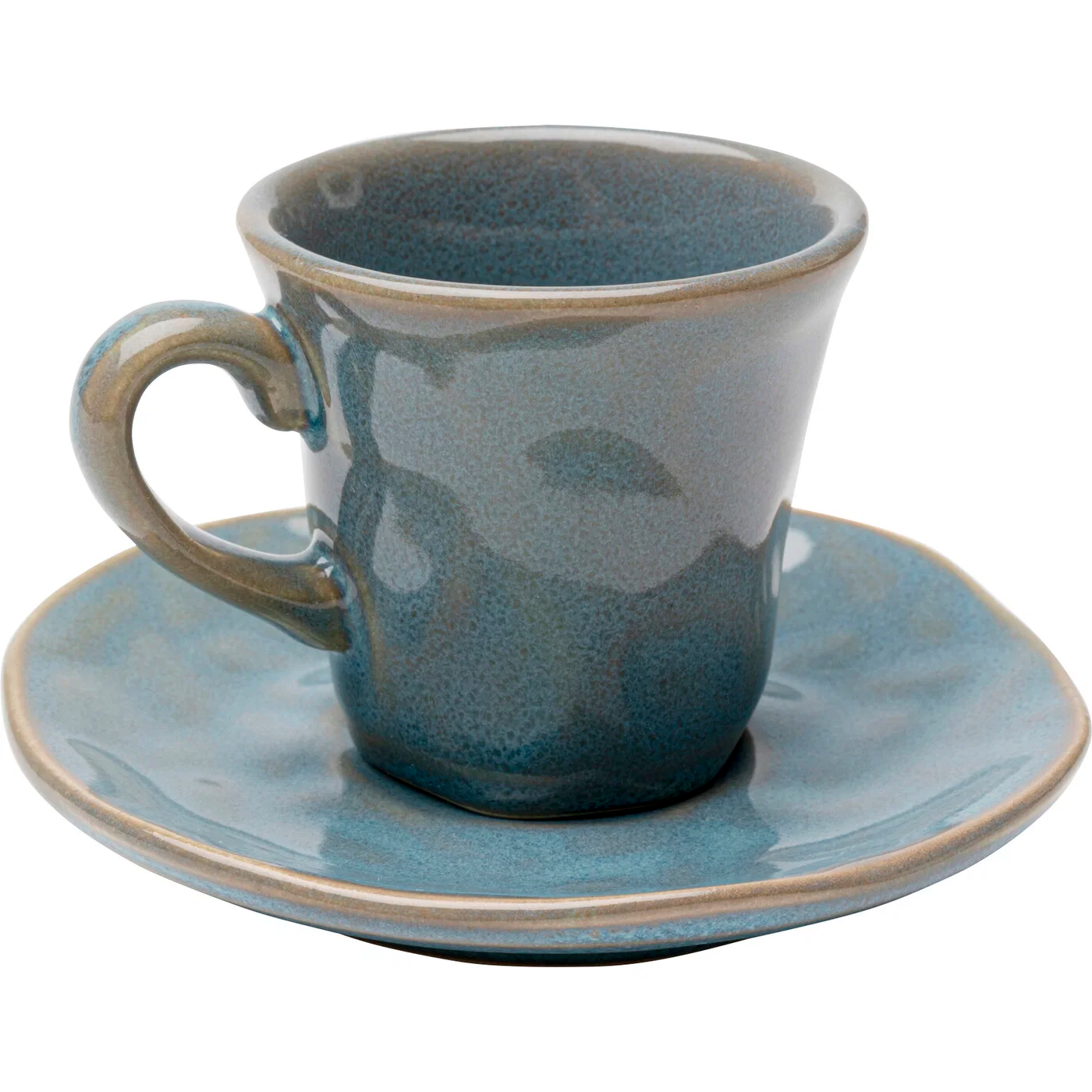 12er-Set Espressotassen Türkis mit Untertassen
