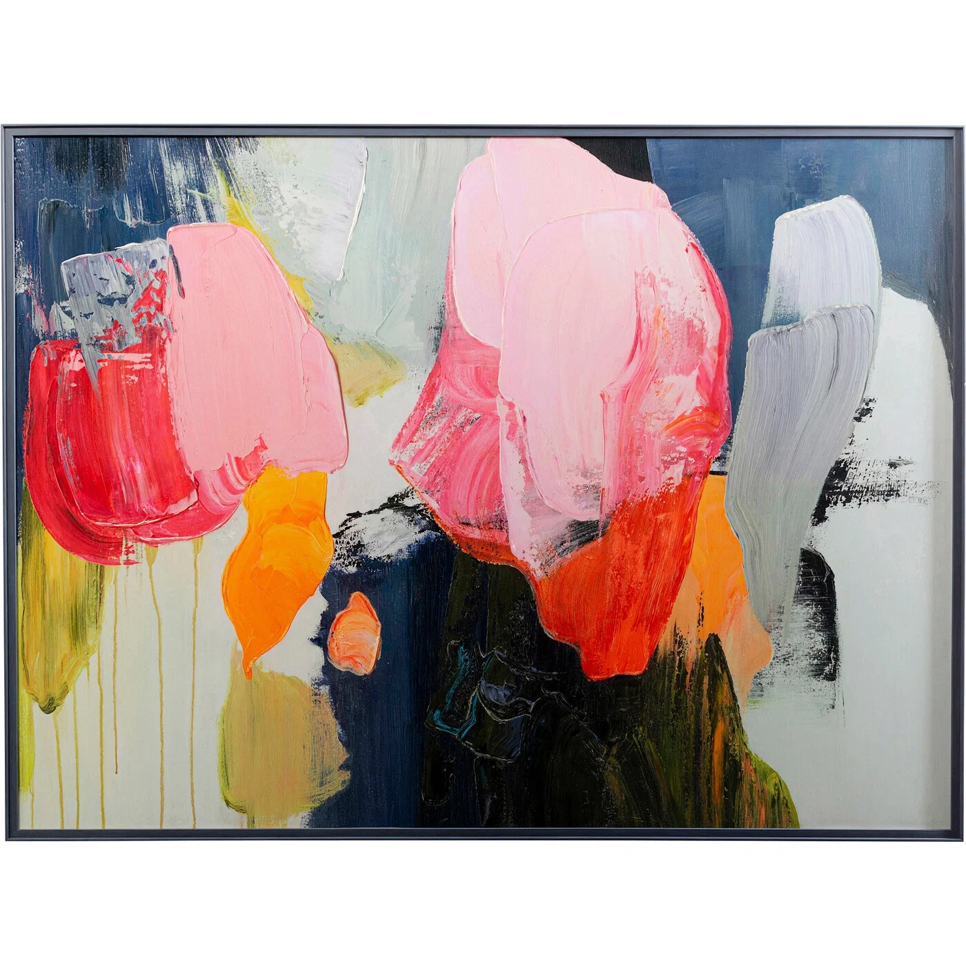 Glasbild Farbfelder Rosa 160 × 120 cm