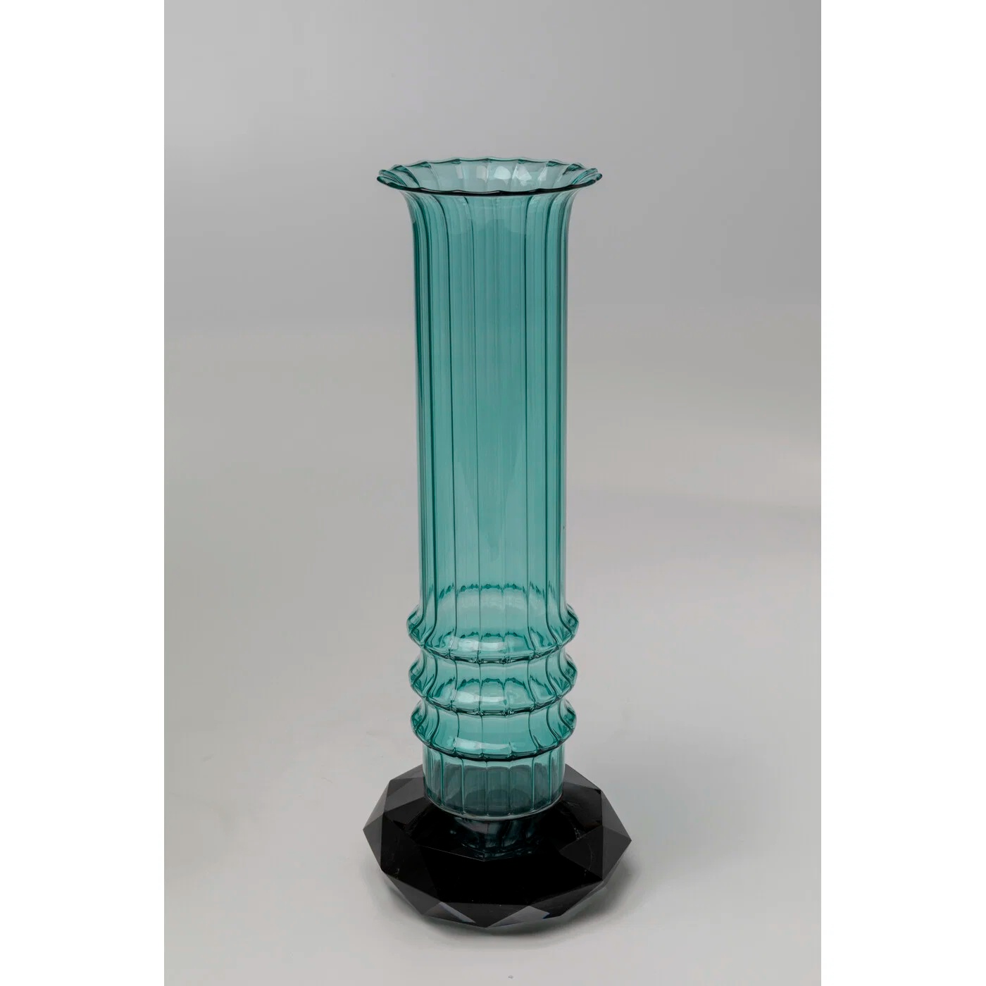 Glasvase Säulenform Türkis 35 cm