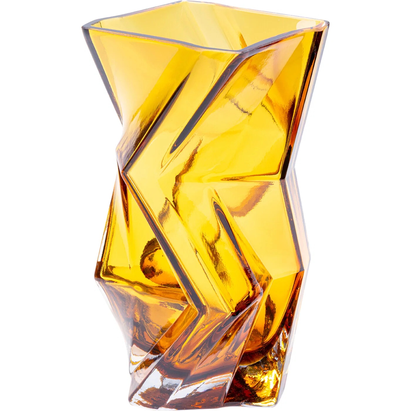 Glasvase Zickzack Amber 24 cm